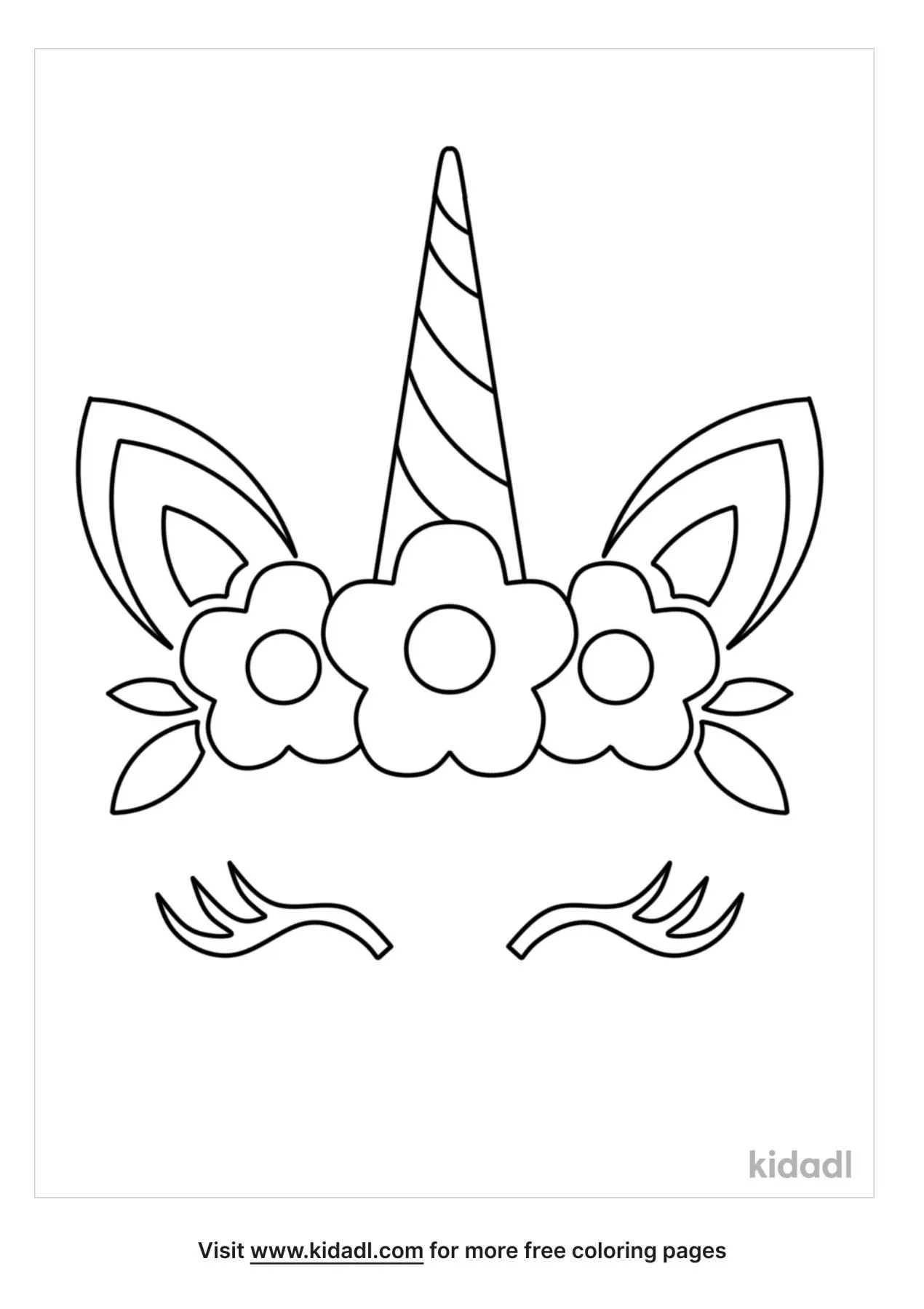 Free unicorn mask template coloring page coloring page printables