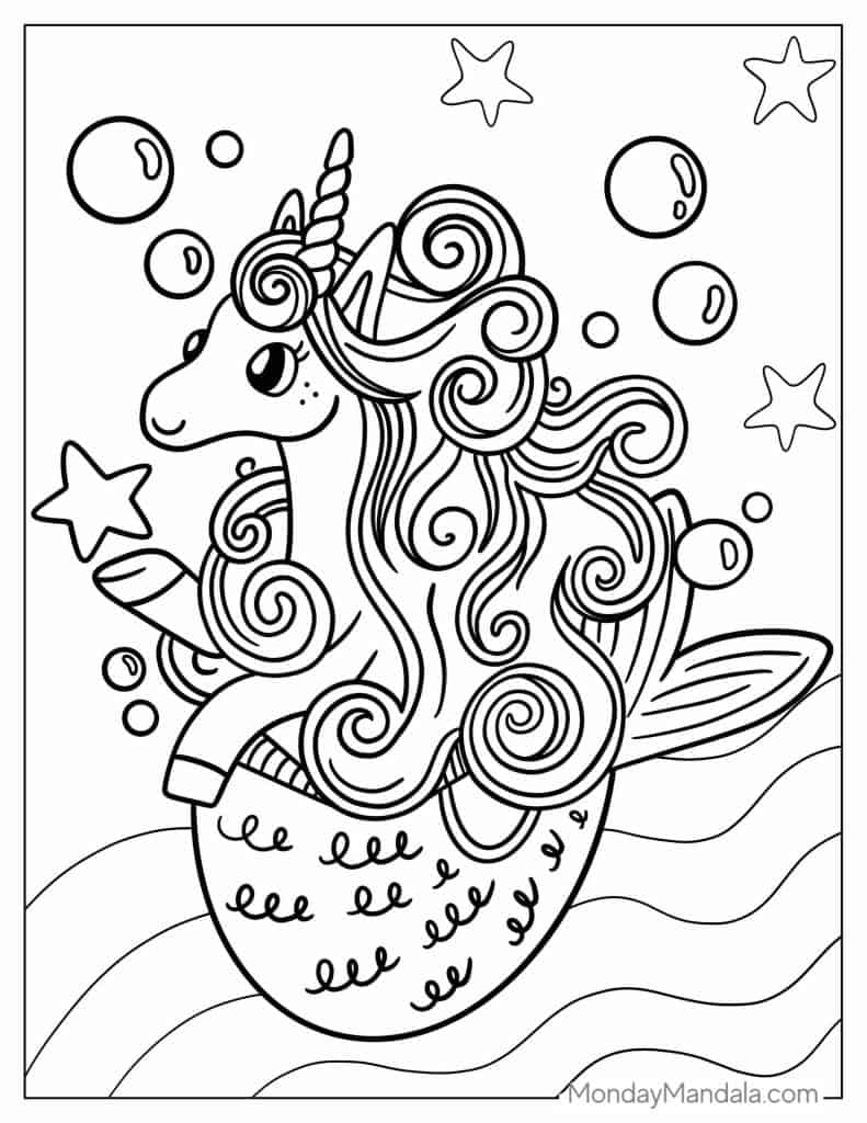 Unicorn coloring pages free pdf printables