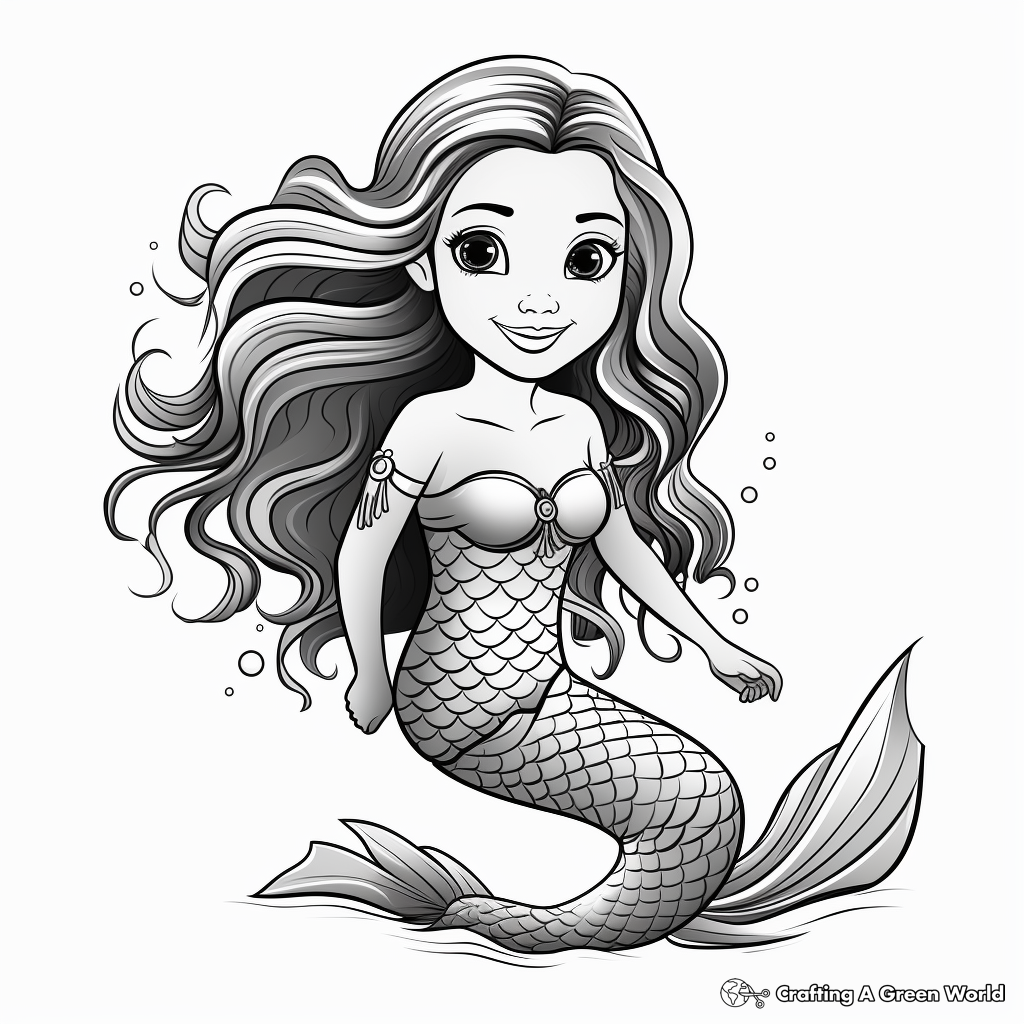 Unicorn mermaid coloring pages