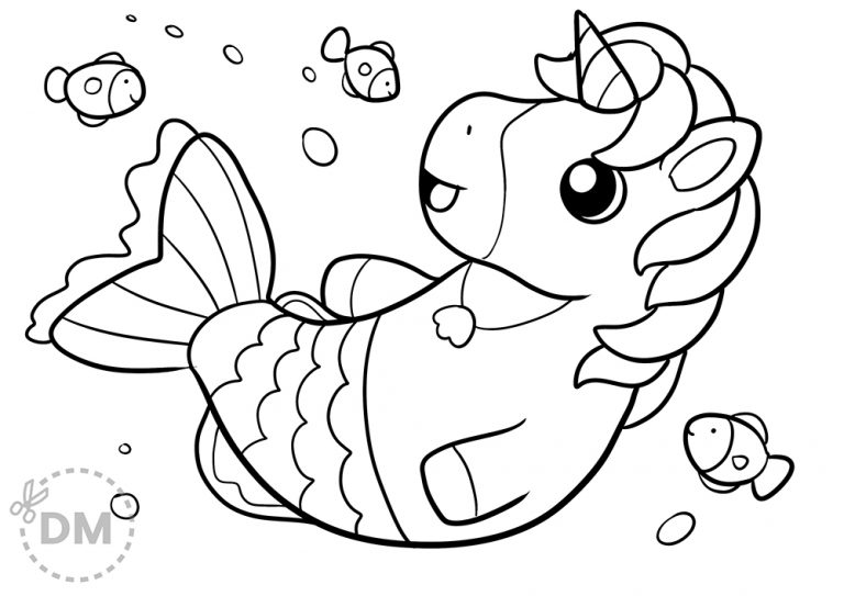 Mermicorn coloring page