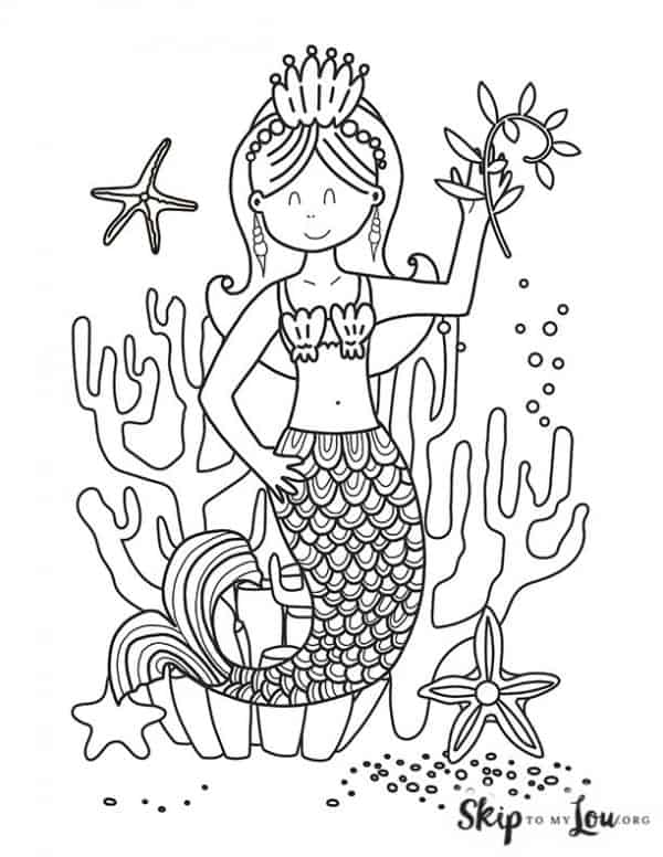 Mermaid coloring pages skip to my lou