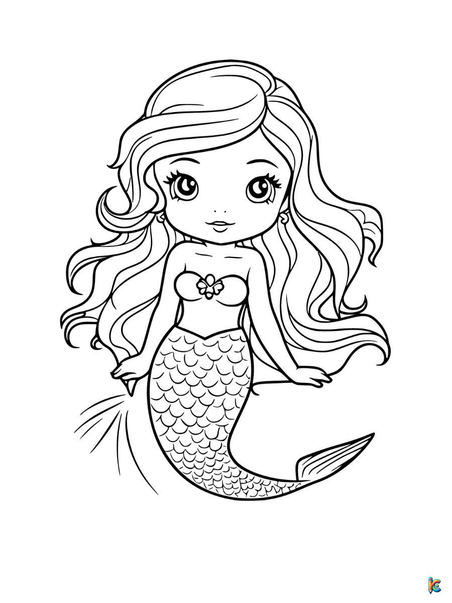 Mermaid coloring pages â