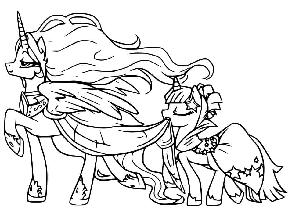 My little pony unicorn coloring page