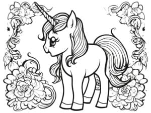 Unicorn my little pony coloring pages printables