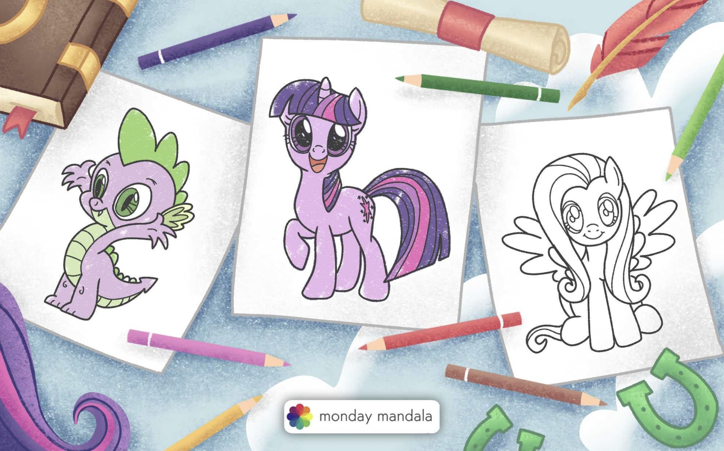 My little pony coloring pages free pdf printables