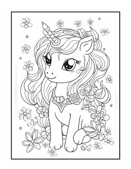 Unicorn coloring book for kids and teens unicorn coloring pages for kids