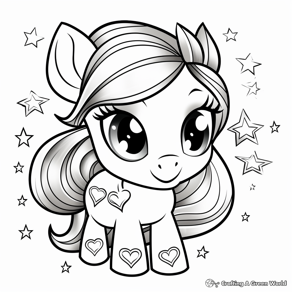 Unicorn heart coloring pages