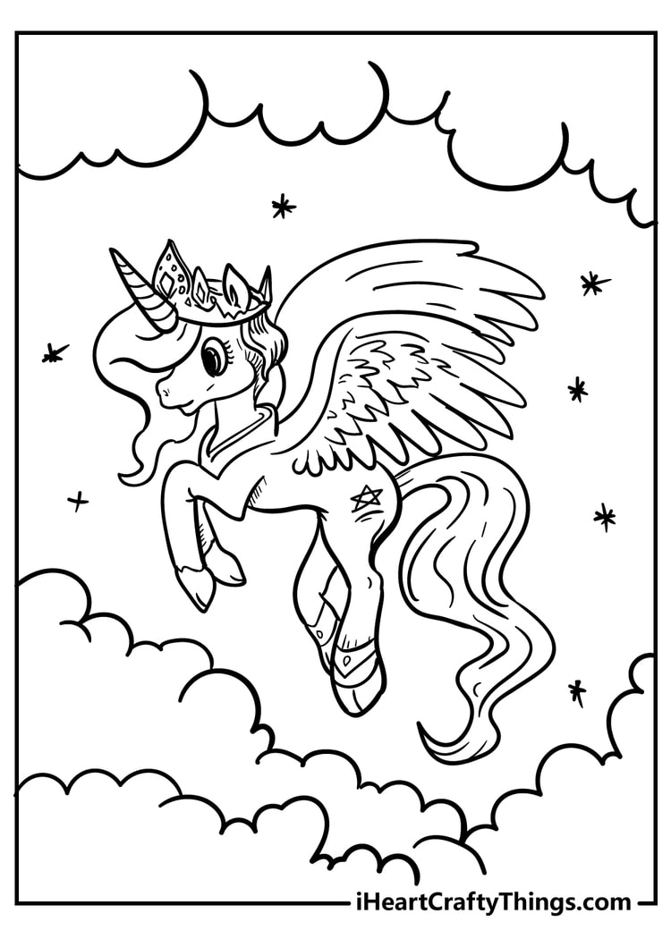 Unicorn coloring pages free printables