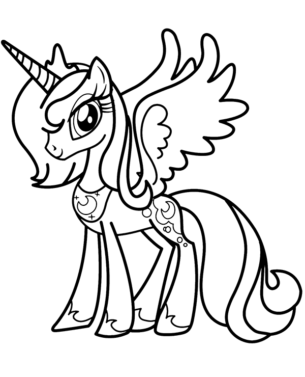 My little pony unicorn coloring page