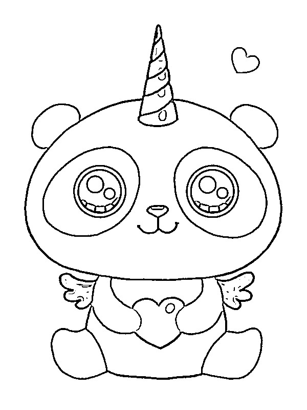 Pandacorn coloring page