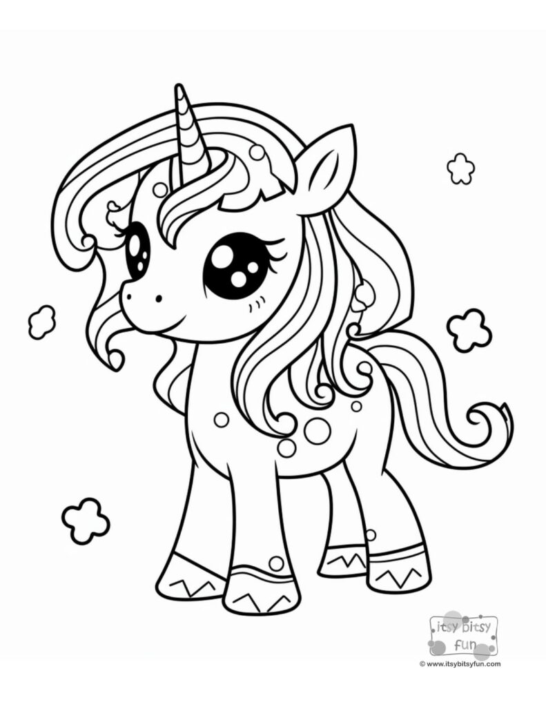 Free printable unicorn coloring pages