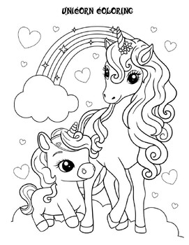 The best unicorn coloring book for kids printable unicorn coloring book pdf