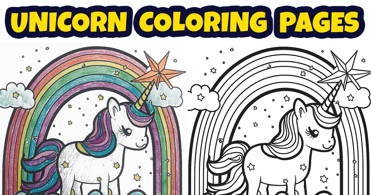 Cute unicorn coloring pages free printable pdfs