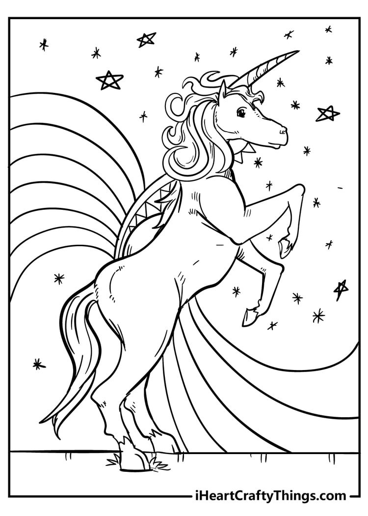 Unicorn coloring pages free printables