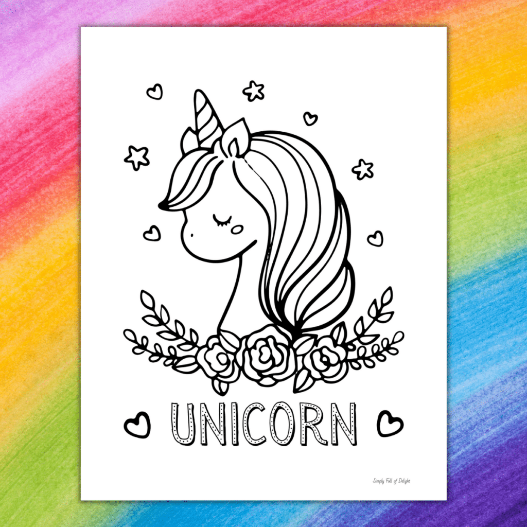 Unicorn coloring pages for kids free printable