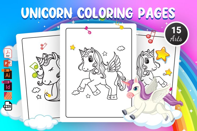 Unicorn coloring pages