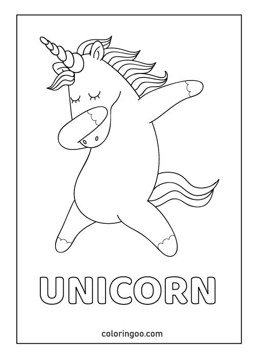 Unicorn printable coloring page pdf unicorn coloring pages coloring pages printable coloring book