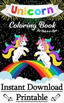 Unicorn coloring book for kids