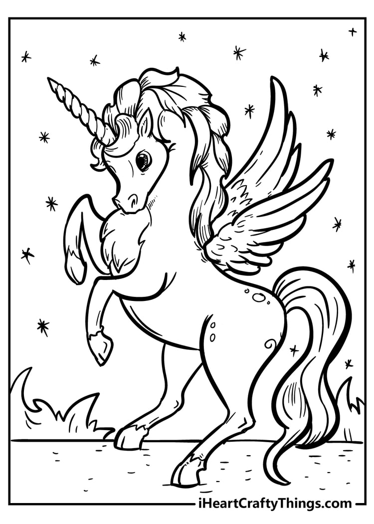 Unicorn coloring pages free printables