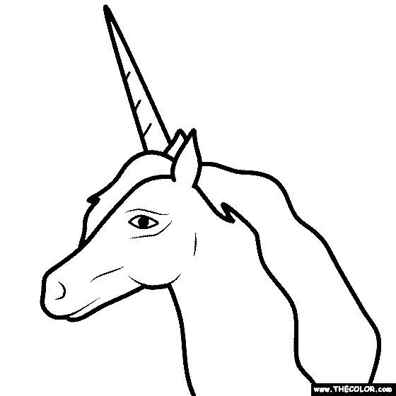 Unicorn coloring page