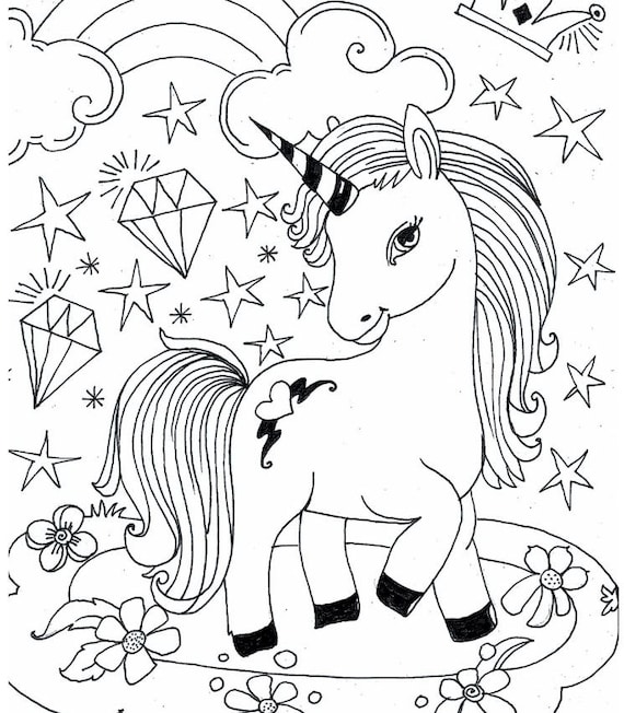 Pages printable unicorn coloring pages pdf
