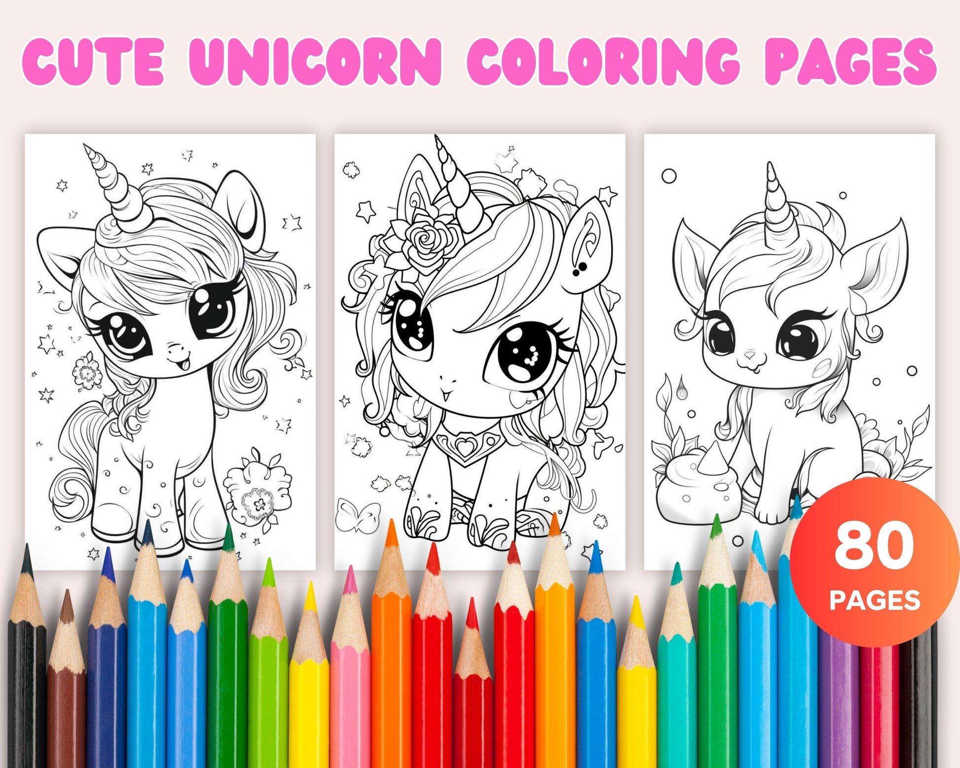 Cute unicorn printable coloring pages for kids printable pdf file â coloring