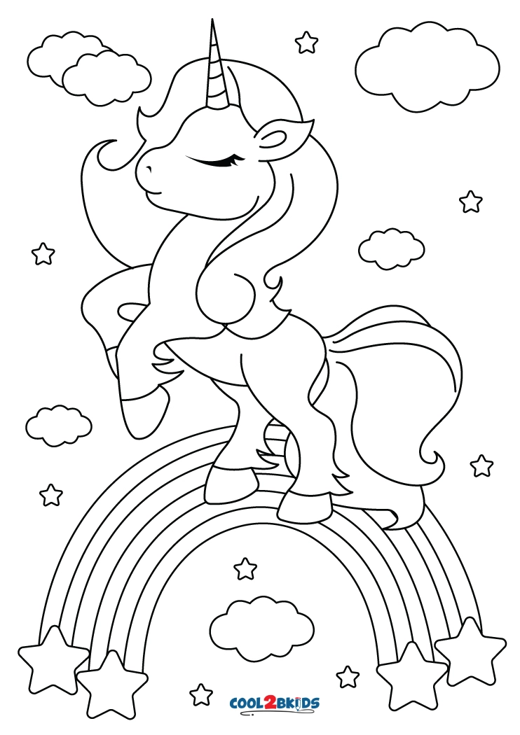 Free printable unicorn coloring pages for kids