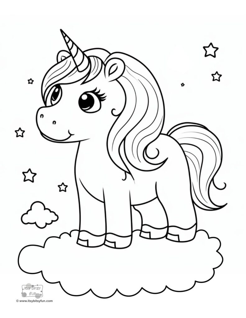 Free printable unicorn coloring pages