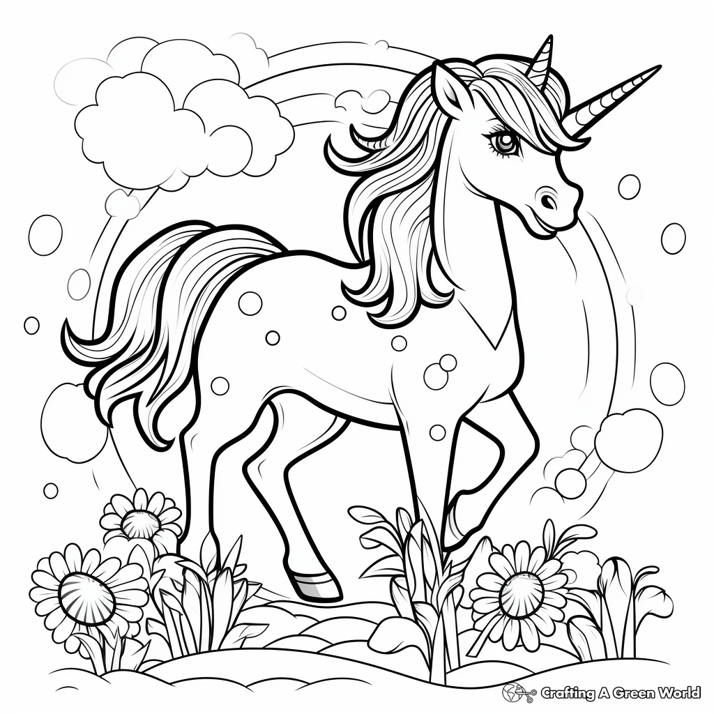 Unicorn coloring pages