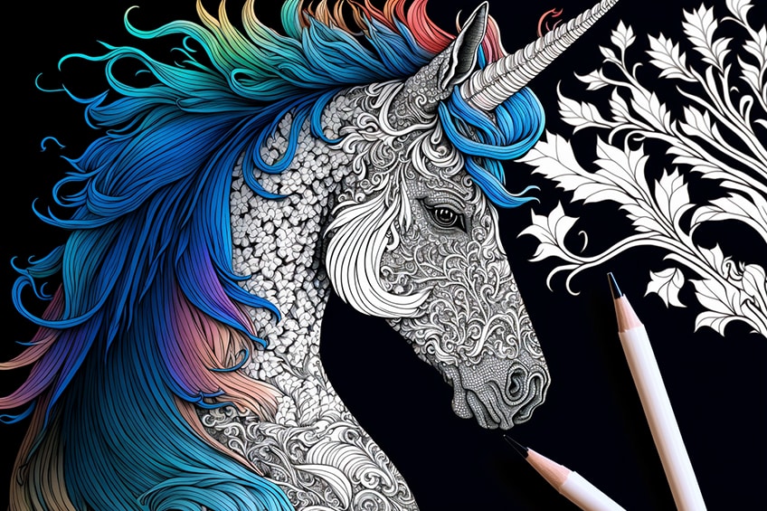 Unicorn coloring pages