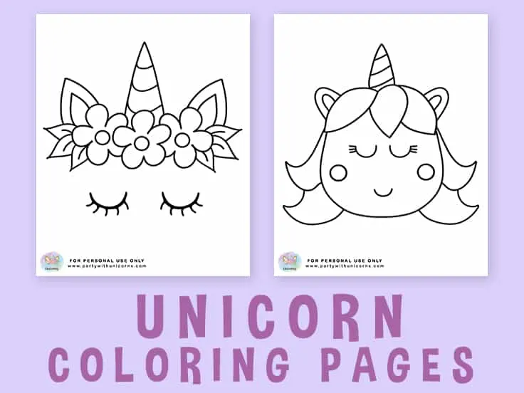 Unicorn coloring pages