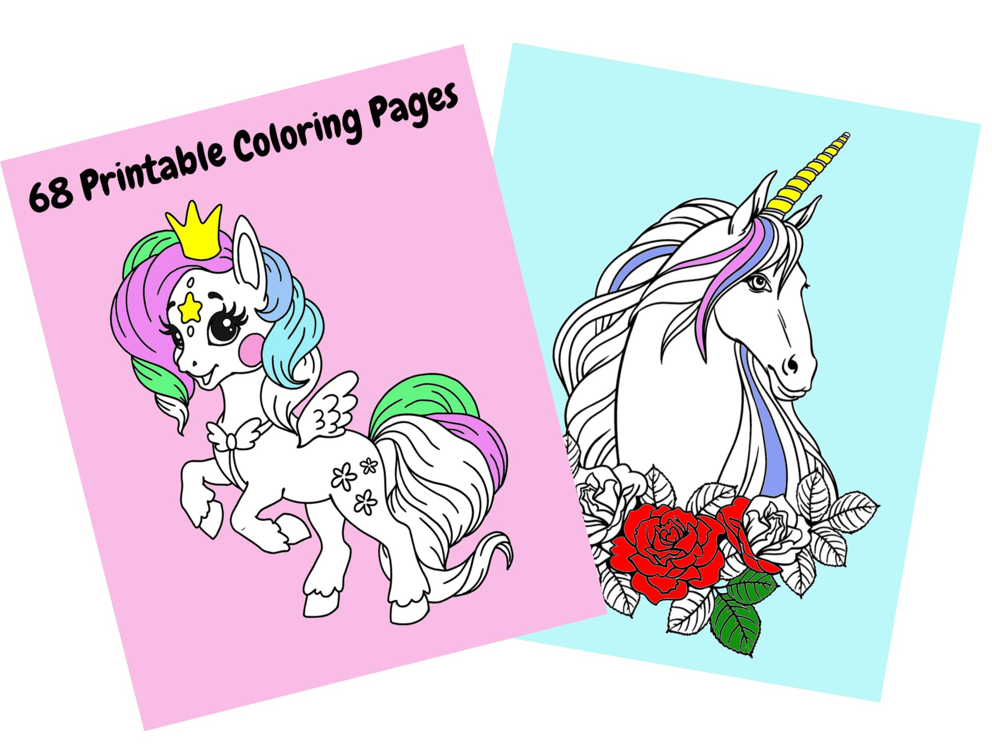 Printable coloring pages unicorn pdf cute easy colouring pages unicorns to print for kids girls coloring sheets unicorns activity at home birthday patry activities instant download baby