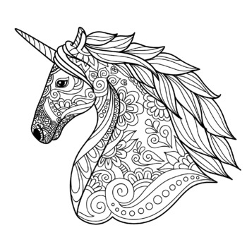 Unicorn coloring pages