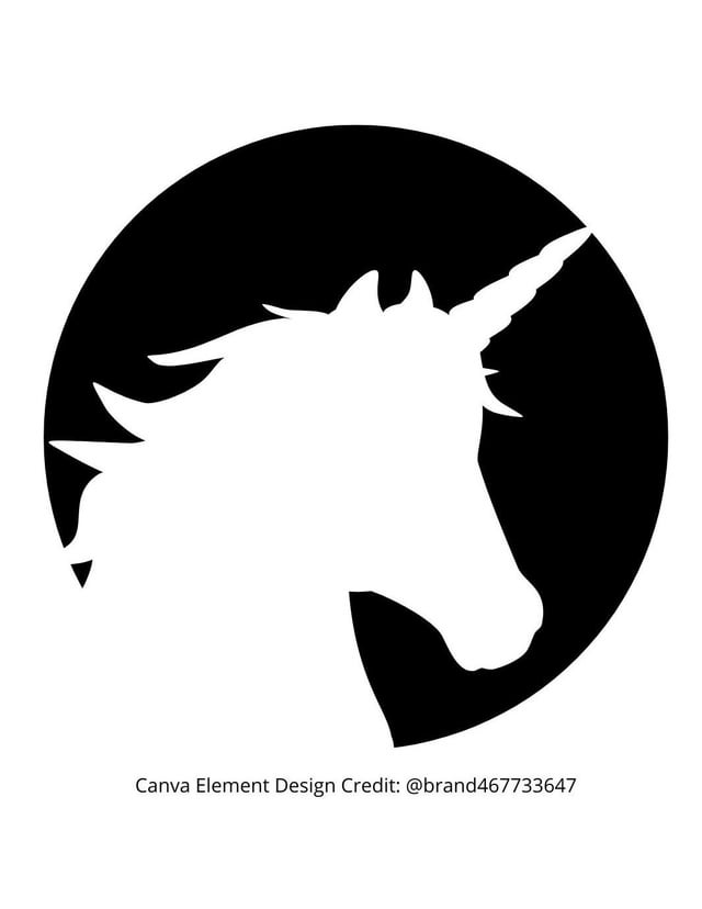 Unicorn free pumpkin stencil