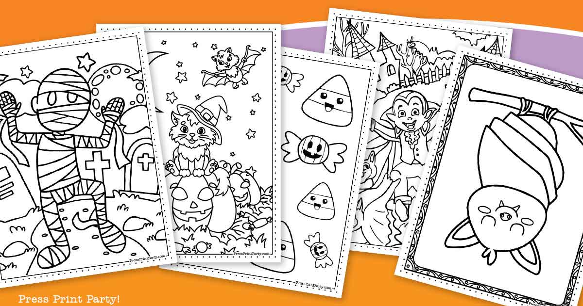 Halloween coloring pages free printable book kids will love