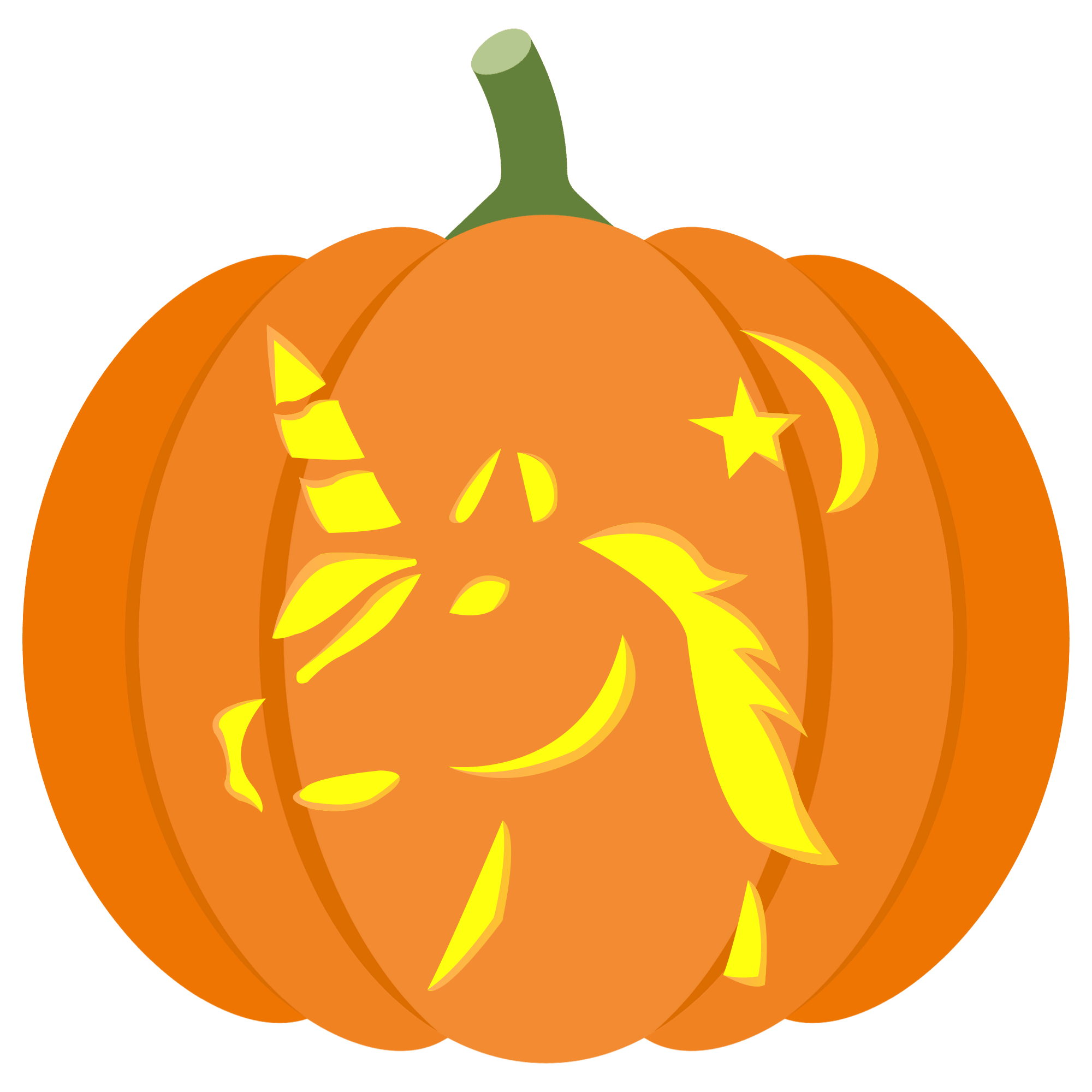 Unicorn pumpkin stencil free printable papercraft templates