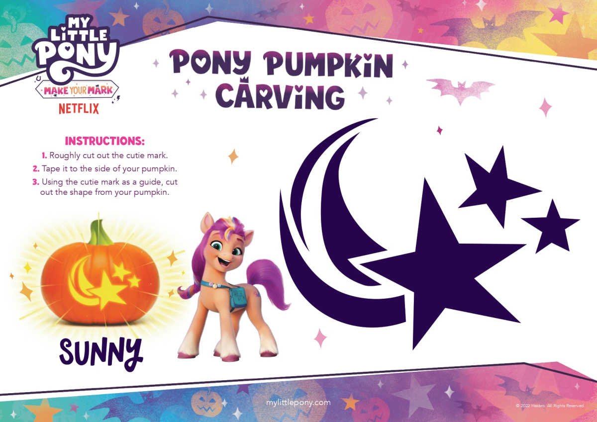 Free printable mlp sunny pumpkin stencil