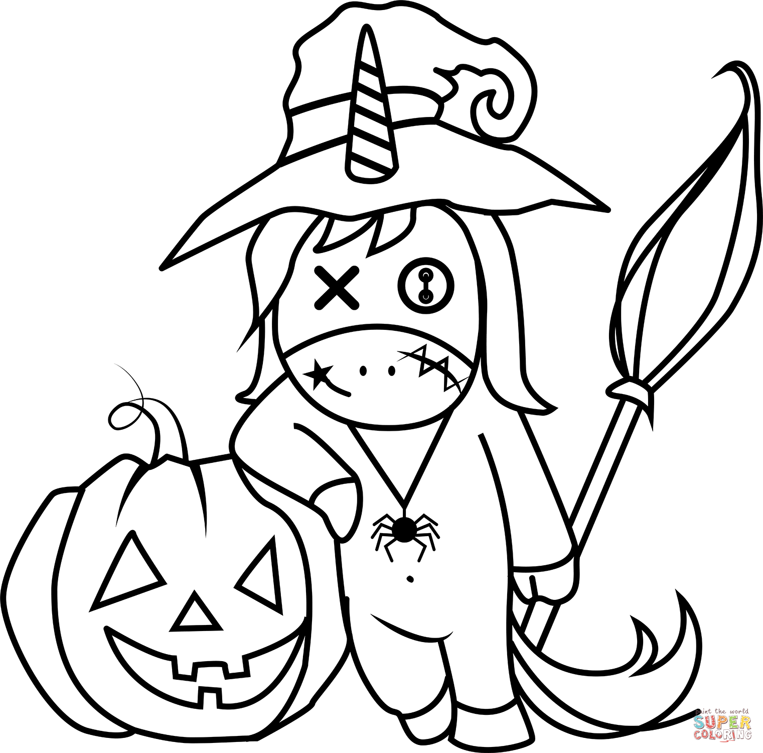 Halloween unicorn coloring page free printable coloring pages