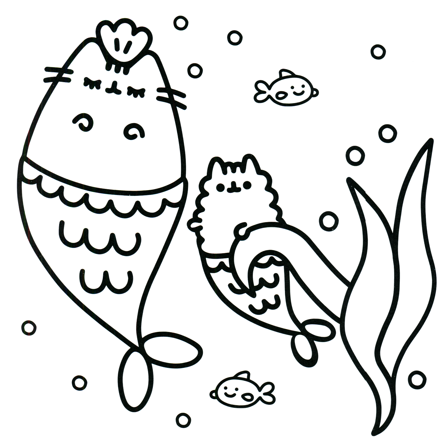 Pusheen coloring pages