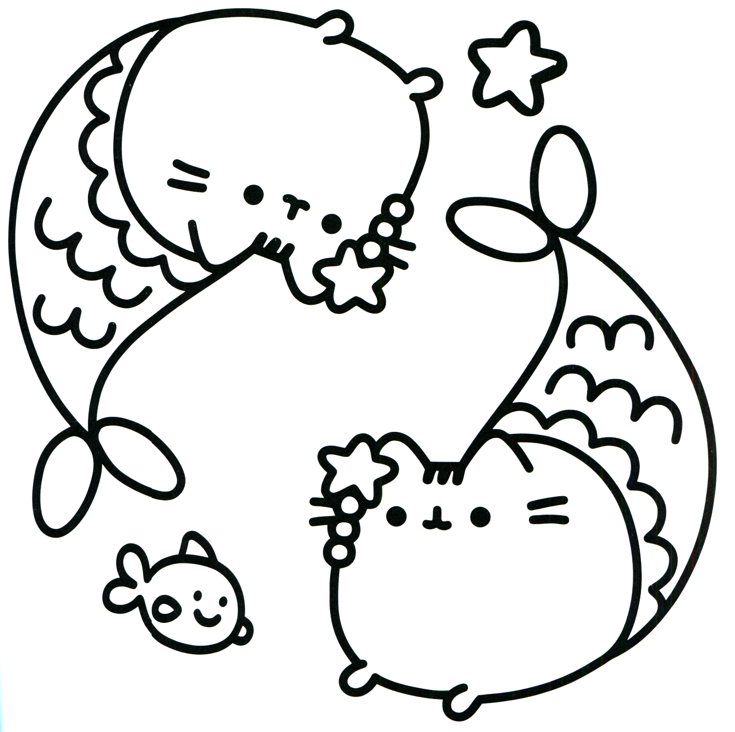 Pusheen coloring pages