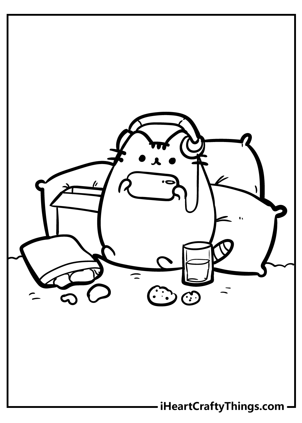 Pusheen coloring pages free printables