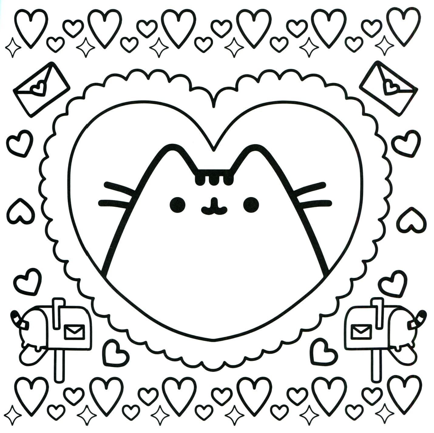 Pusheen coloring pages unicorn coloring pages valentine coloring pages pusheen coloring pages