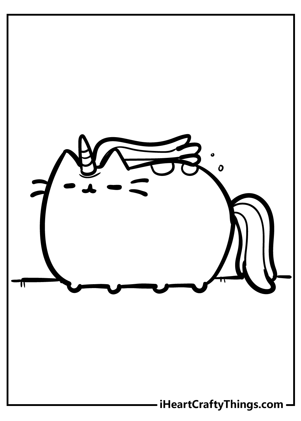 Pusheen coloring pages free printables