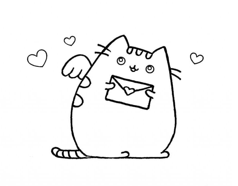 Pusheen coloring pages