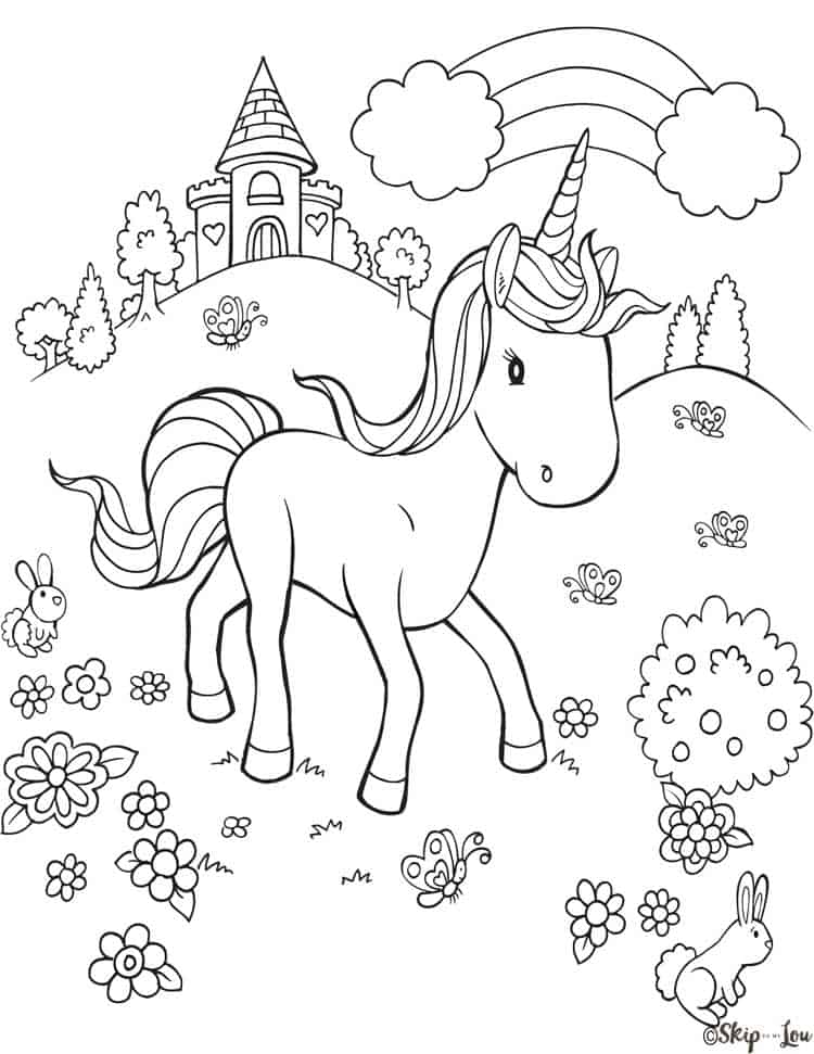 Magical unicorn coloring pages print for free skip to my lou