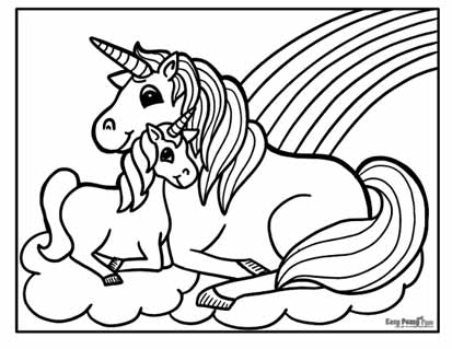 Unicorn coloring pages