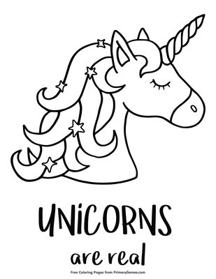 Unicorns are real coloring page â free printable pdf from