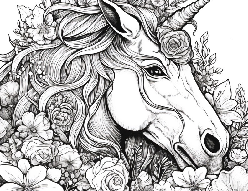 Unicorn coloring pages