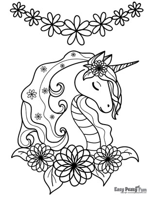 Unicorn coloring pages