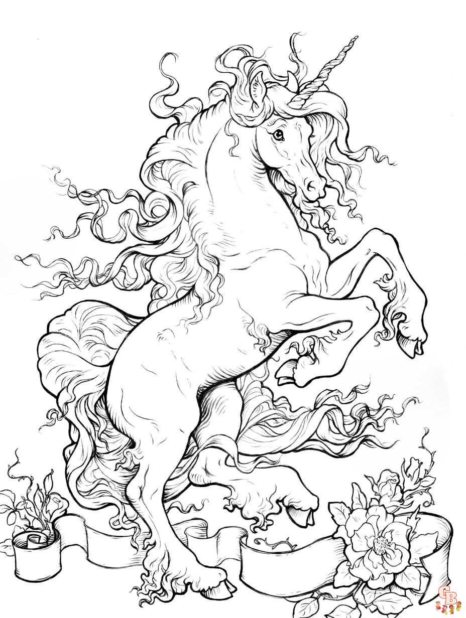 Free printable unicorn coloring pages for kids and adults